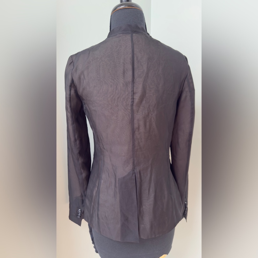 Robert Rodriguez Black Women's Blazer 100% Silk - Picture 5 of 8